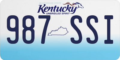 KY license plate 987SSI