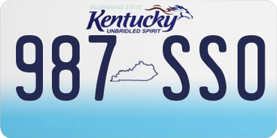 KY license plate 987SSO