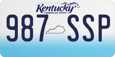 KY license plate 987SSP