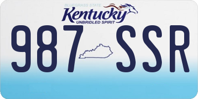 KY license plate 987SSR