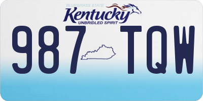 KY license plate 987TQW