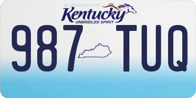 KY license plate 987TUQ