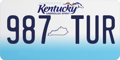 KY license plate 987TUR