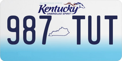 KY license plate 987TUT
