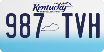 KY license plate 987TVH
