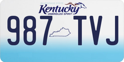 KY license plate 987TVJ
