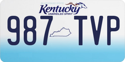KY license plate 987TVP