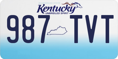 KY license plate 987TVT