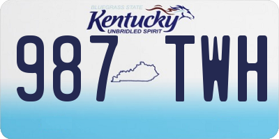 KY license plate 987TWH