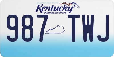 KY license plate 987TWJ