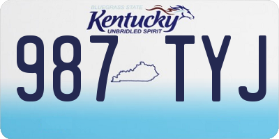 KY license plate 987TYJ