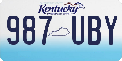 KY license plate 987UBY