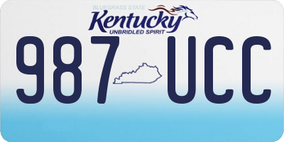 KY license plate 987UCC