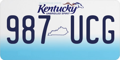 KY license plate 987UCG