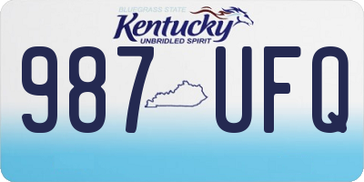 KY license plate 987UFQ
