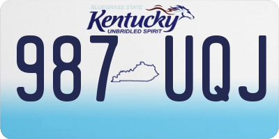 KY license plate 987UQJ