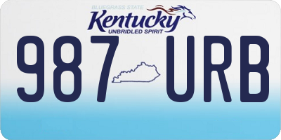 KY license plate 987URB