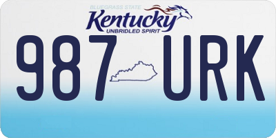 KY license plate 987URK
