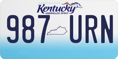 KY license plate 987URN