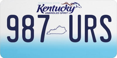 KY license plate 987URS