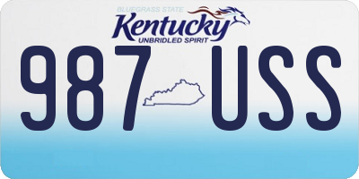 KY license plate 987USS