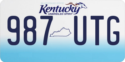 KY license plate 987UTG