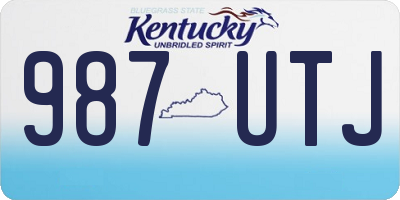KY license plate 987UTJ