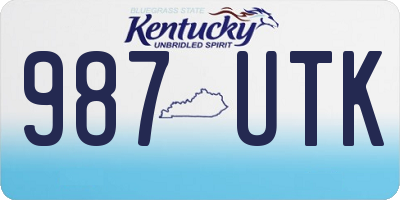 KY license plate 987UTK