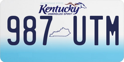 KY license plate 987UTM