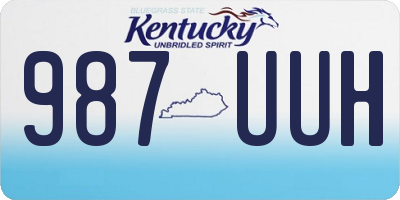 KY license plate 987UUH