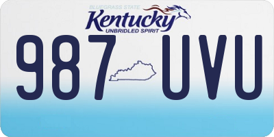 KY license plate 987UVU