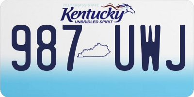 KY license plate 987UWJ