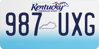 KY license plate 987UXG