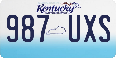KY license plate 987UXS