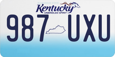 KY license plate 987UXU