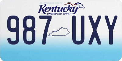 KY license plate 987UXY
