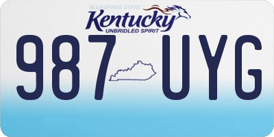 KY license plate 987UYG