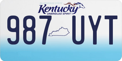 KY license plate 987UYT