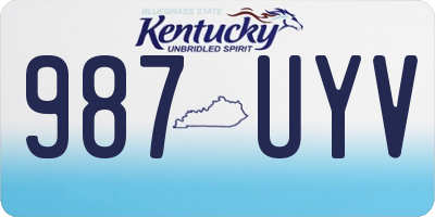 KY license plate 987UYV