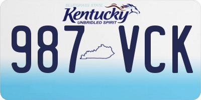KY license plate 987VCK