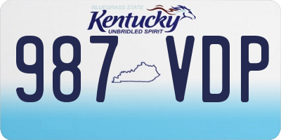 KY license plate 987VDP