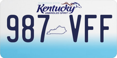 KY license plate 987VFF