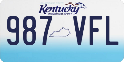 KY license plate 987VFL