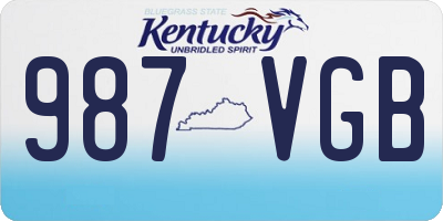 KY license plate 987VGB