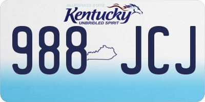 KY license plate 988JCJ