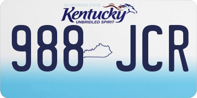 KY license plate 988JCR