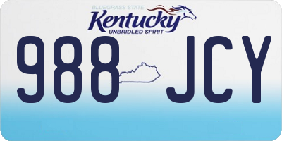 KY license plate 988JCY