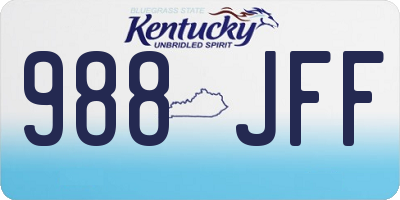 KY license plate 988JFF
