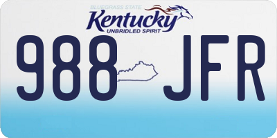 KY license plate 988JFR