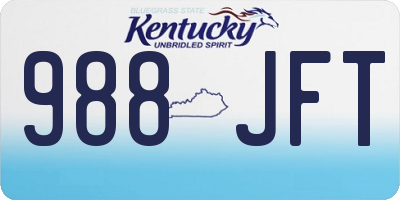 KY license plate 988JFT